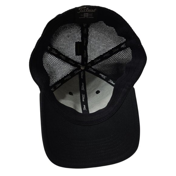 Titleist FJ Hat Cap Fitted Mens Large XLarge Black Mesh Golf Pro V1 New Era - Picture 9 of 10